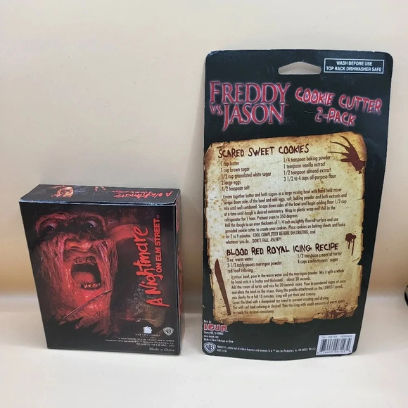 NEW Nighmare on Elm Street Freddy Krueger Flask Freddy Vs Jason Cookie Cutters - Picture 2 of 4